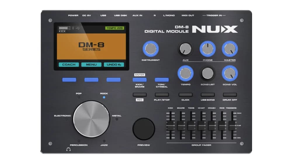 Звуковой модуль NUX DM-8 с групповыми фейдерами