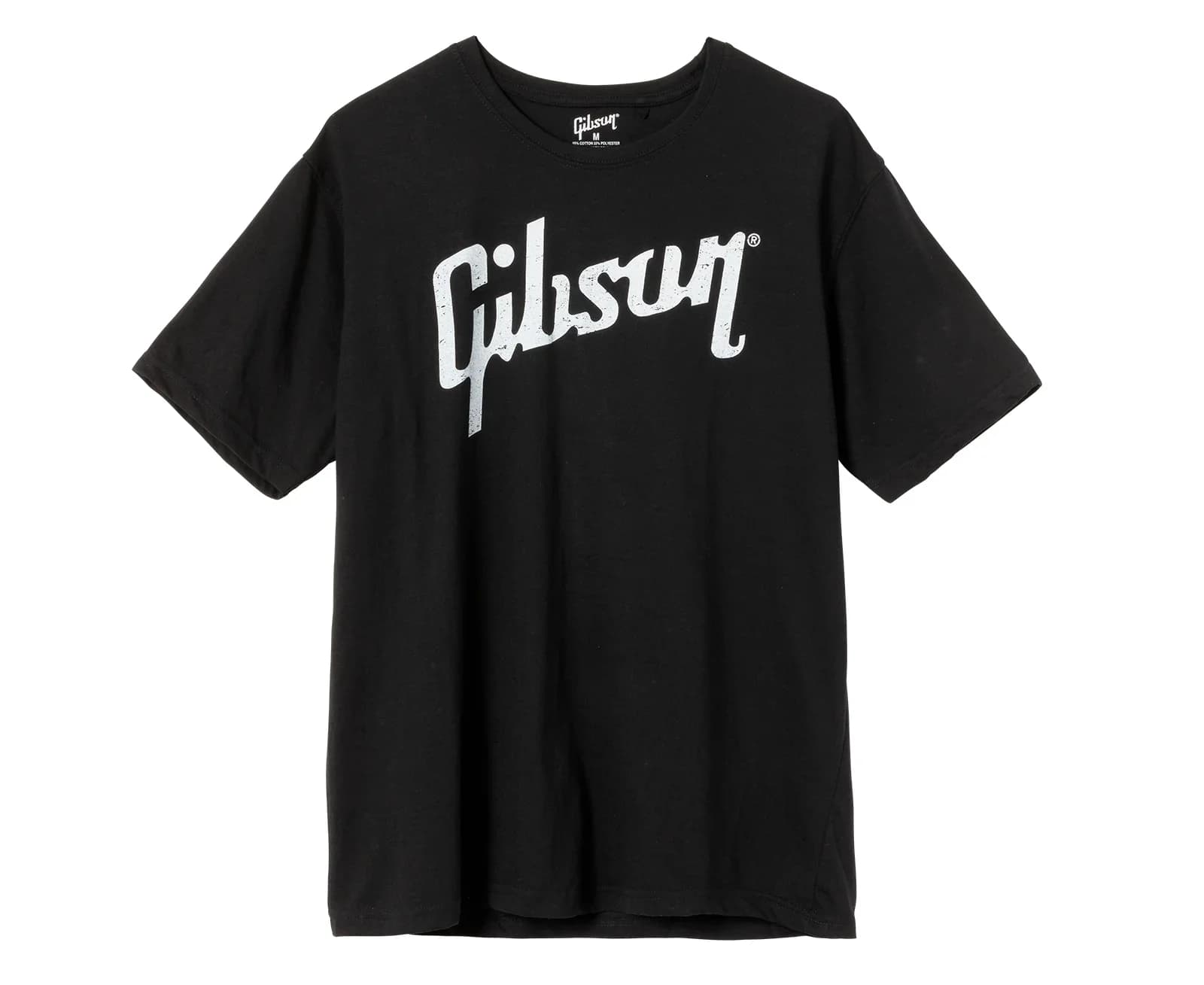 Distressed Gibson Logo Tee (Black), Medium
