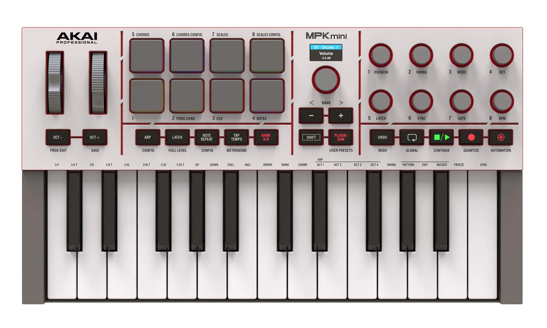 AKAI MPK MINI 4 WHITE — MIDI-клавиатура