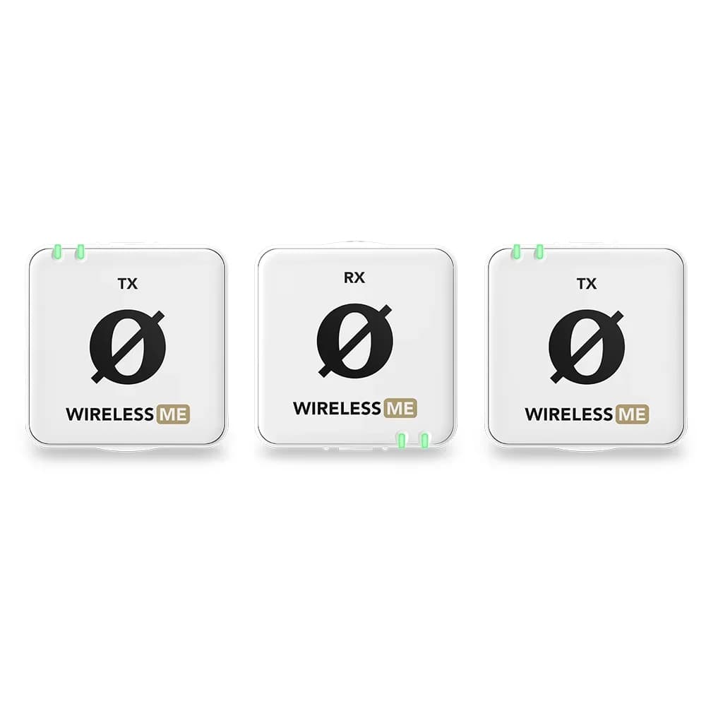 Wireless ME Dual White Компактная беспроводная микрофонная система с двумя передатчиками для двухканальной записи (белый). В комплекте: 2 х передатчика, 1 х приемник, 1 кабель SC21 USB-C — Lightning, 2 кабеля SC22 USB-C — USB-C, 1 кабель SC2 3,5 мм TRS-TRS, 1 кабель SC7 3,5 мм от TRRS к TRS, 3 х меховые ветрозащиты, 1 х сумка для переноскию
